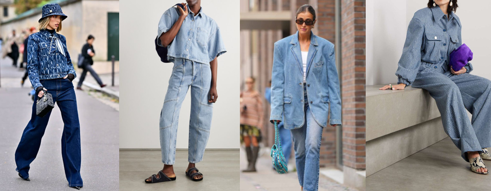 Denim trend, denim on denim, spijkerstof, spijkerbroek, jeans