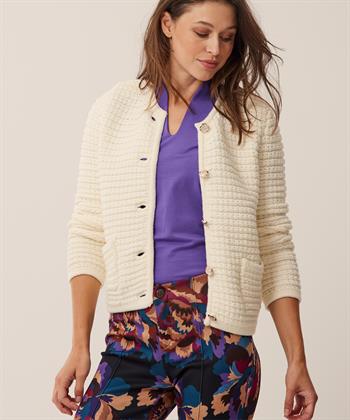 Emotions blazervest fantasie rib knopen