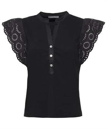 Emotions shirt broderie mouw