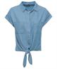 Emotions soft denim blouse met knoop