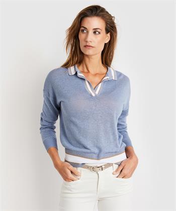 Emotions trui polokraag linnen lurex