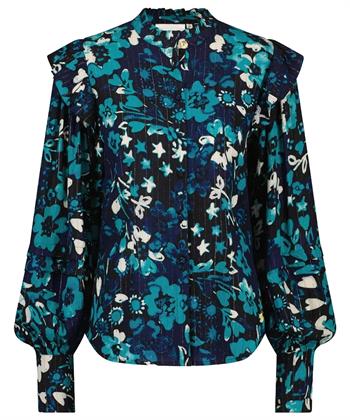 Fabienne Chapot blouse bloemenprint lurex Philo