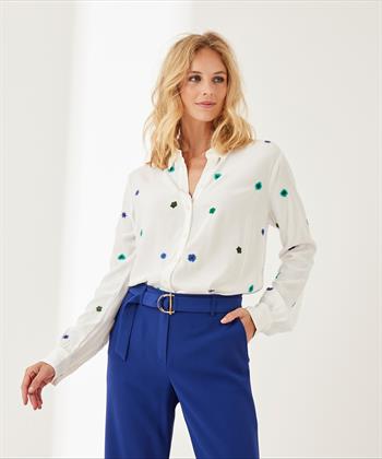Fabienne Chapot blouse crepe bloemborduur Lot