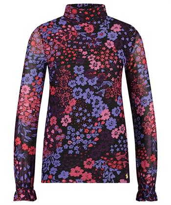 Fabienne Chapot colshirt mesh bloemenprint Johanna