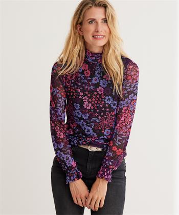 Fabienne Chapot colshirt mesh bloemenprint Johanna