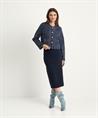 Fabienne Chapot denim jasje tweed look Davis