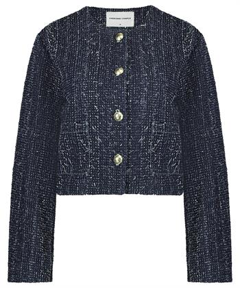 Fabienne Chapot denim jasje tweed look Davis