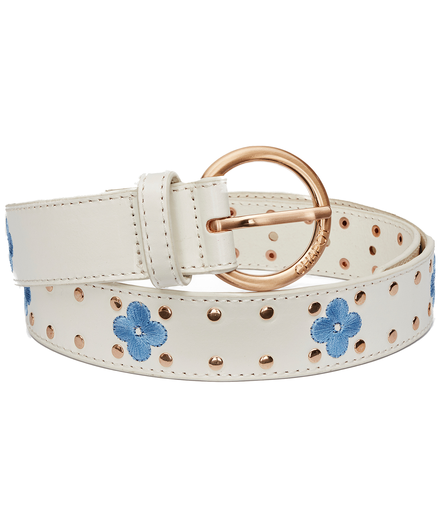 Dusver Overweldigen oogopslag Fabienne Chapot leren riem studs bloemen Treboli | BeOne