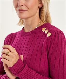 Fabienne Chapot wolmix trui knoopdetail Banda