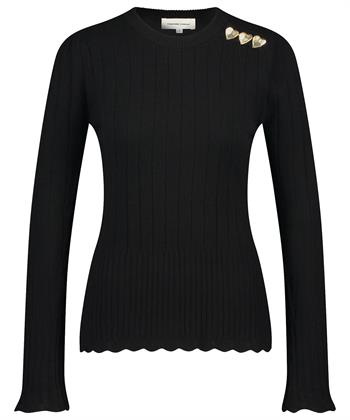 Fabienne Chapot wolmix trui knoopdetail Banda