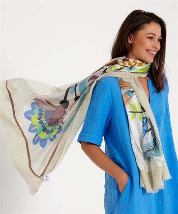 Fraas sjaal zijde organic print