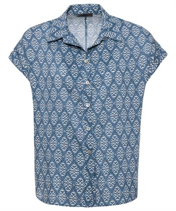 Giulia e Tu blouse denim ornament print