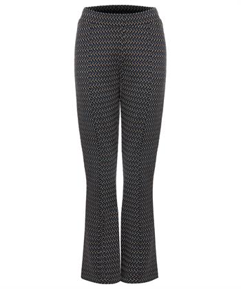 Giulia e Tu flared broek visgraat jacquard