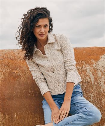 Giulia e Tu jacquard blazervest crinkle