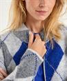 Giulia e Tu jacquard vest argyle ruit
