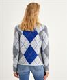 Giulia e Tu jacquard vest argyle ruit