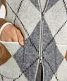 Giulia e Tu jacquard vest argyle ruit