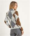 Giulia e Tu jacquard vest argyle ruit