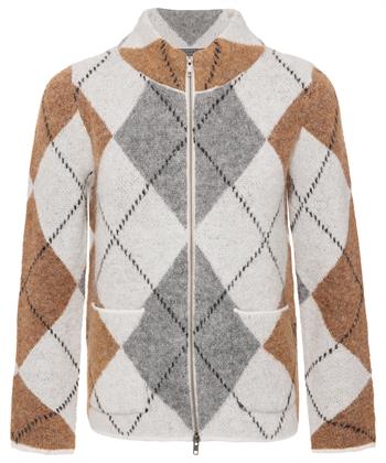 Giulia e Tu jacquard vest argyle ruit