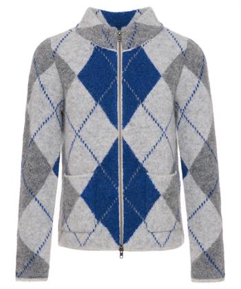 Giulia e Tu jacquard vest argyle ruit