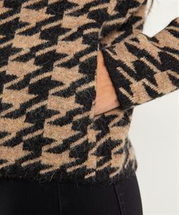 Giulia e Tu jacquard vest pied-de-poule