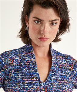 Giulia e Tu jurk bouclé-print tulphals