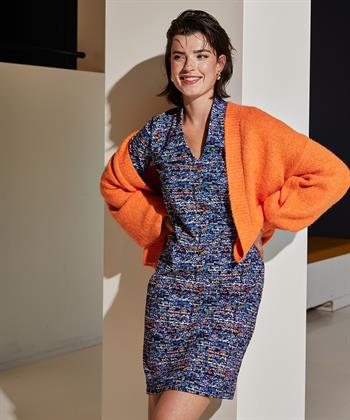 Giulia e Tu jurk bouclé-print tulphals