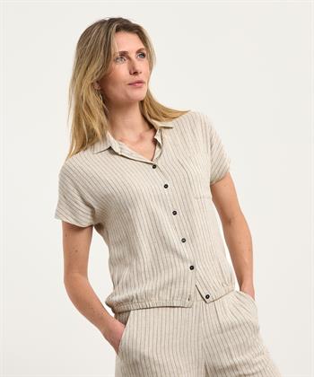 Giulia e Tu linnenmix blouse strepen