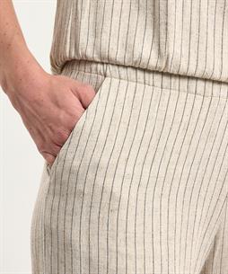 Giulia e Tu linnenmix wide leg broek strepen