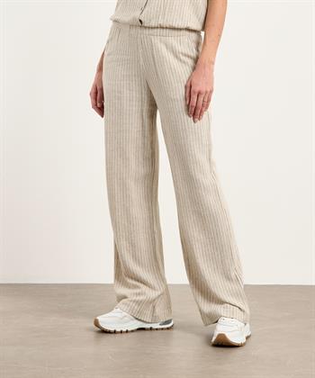 Giulia e Tu linnenmix wide leg broek strepen