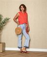 Giulia e Tu mouwloze cotton voile blouse