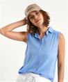 Giulia e Tu mouwloze cotton voile blouse