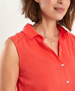 Giulia e Tu mouwloze cotton voile blouse