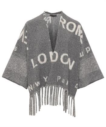 Giulia e Tu poncho vest letters