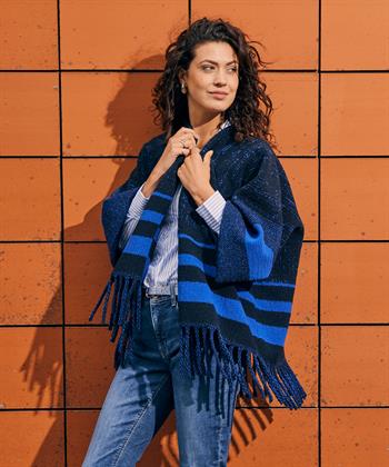 Giulia e Tu poncho vest strepen