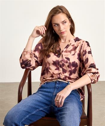 Giulia e Tu silky blouse faded flower