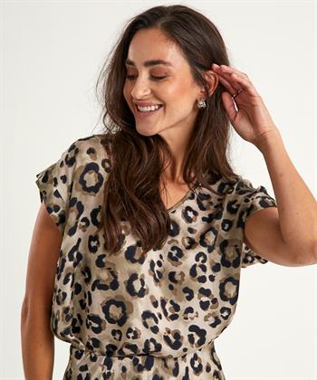 Giulia e Tu silky blouse panterprint