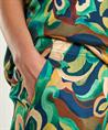 Giulia e Tu silky broek bladprint