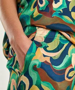 Giulia e Tu silky broek bladprint