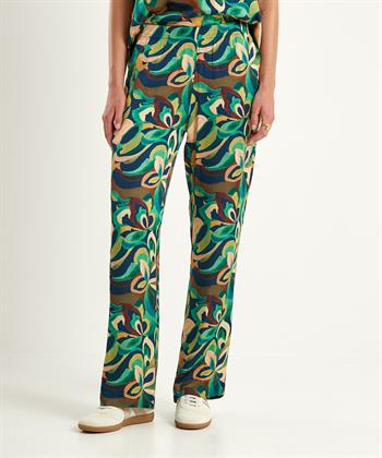 Giulia e Tu silky broek bladprint