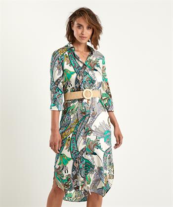 Giulia e Tu silky doorknoopjurk big paisley