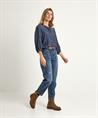 Giulia e Tu soft denim blouse borduursel