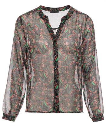 Giulia e Tu voile blouse all-overprint