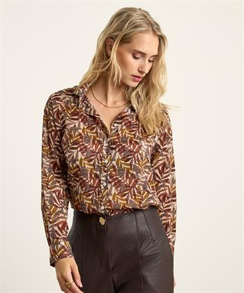 Hartford cotton voile blouse blad panter Cinema