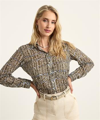Hartford cotton voile blouse visgraat Coraz