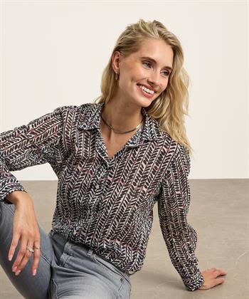 Hartford cotton voile blouse visgraat Coraz