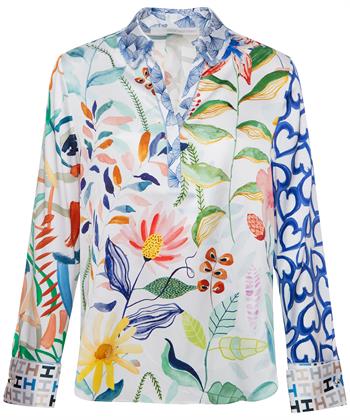 Herzen's Angelegenheit zijde blouse bloemenprint