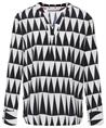 Herzen's Angelegenheit zijde blouse grafische print