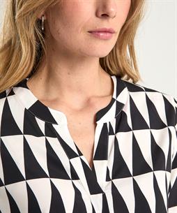 Herzen's Angelegenheit zijde blouse grafische print