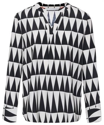Herzen's Angelegenheit zijde blouse grafische print